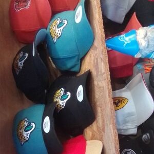 Kids Jaguar Patch Caps - Black and Teal